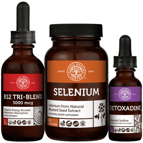 Thyroid Health Kit Featuring Nascent Iodine, Selenium Supplement & B12